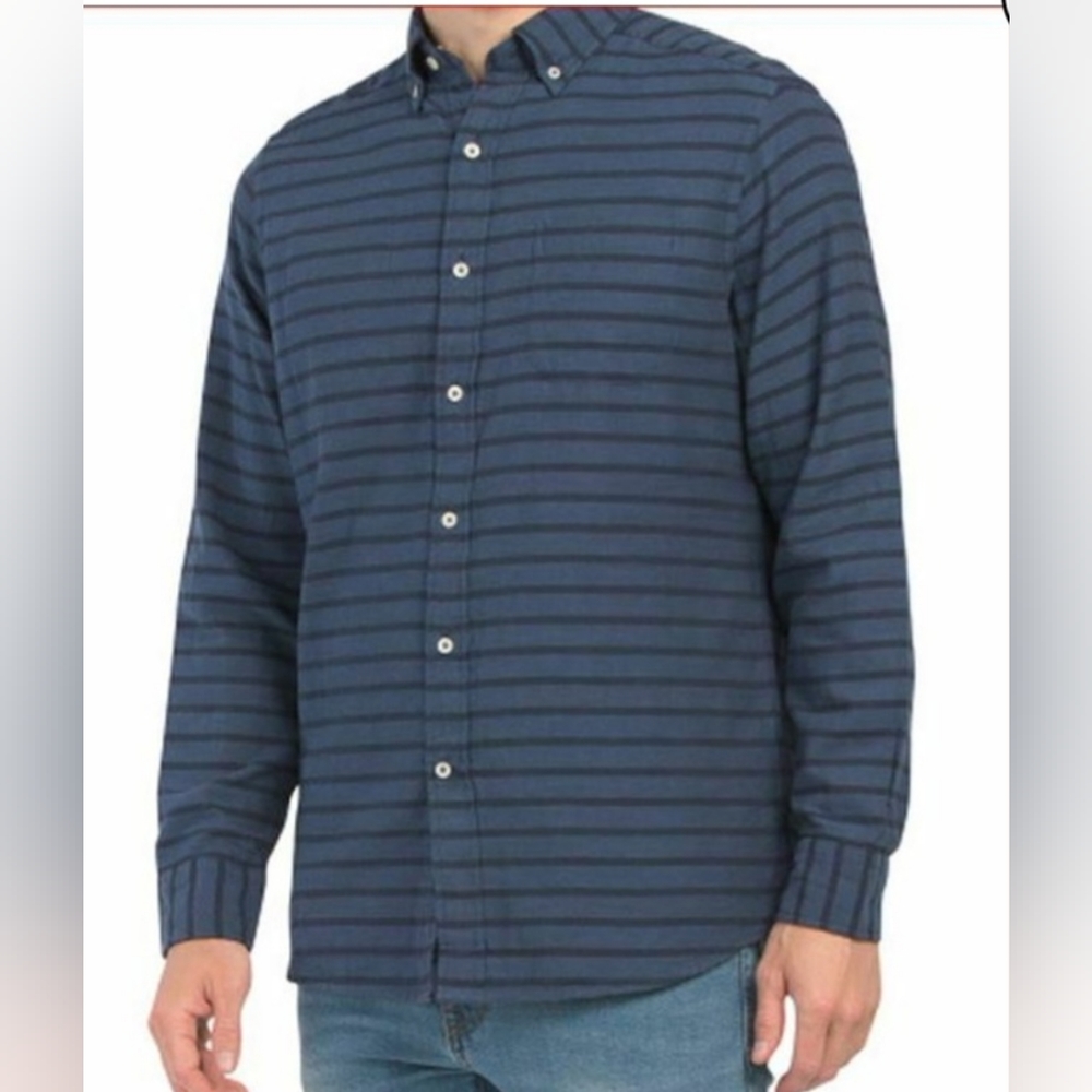 Southern Tide Long Sleeve Button Down Shirt Navy Blue Mens Small